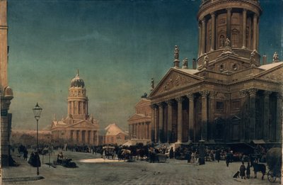 Gendarmenmarkt en hiver, 1857 - Johann Philipp Eduard Gartner